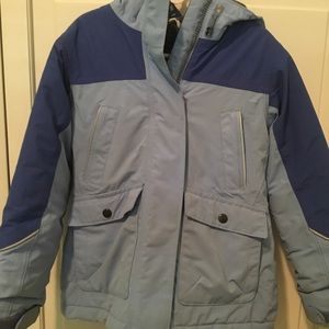 Girls blue lands end winter coat